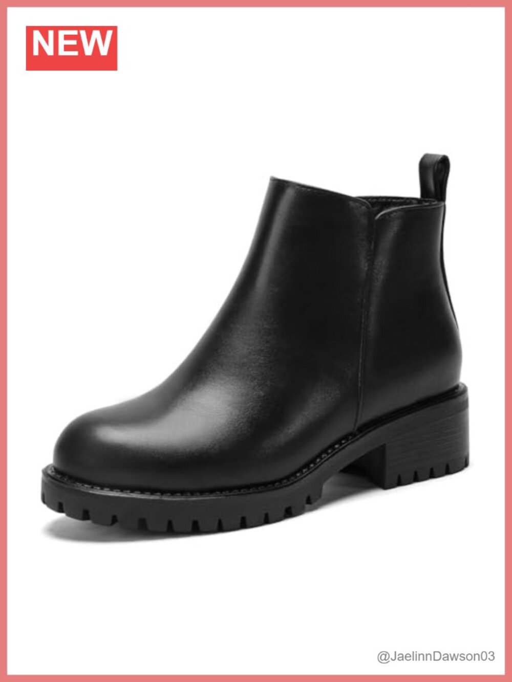Women's Wide Width Chelsea Ankle Boots Faux Leather Block Heel